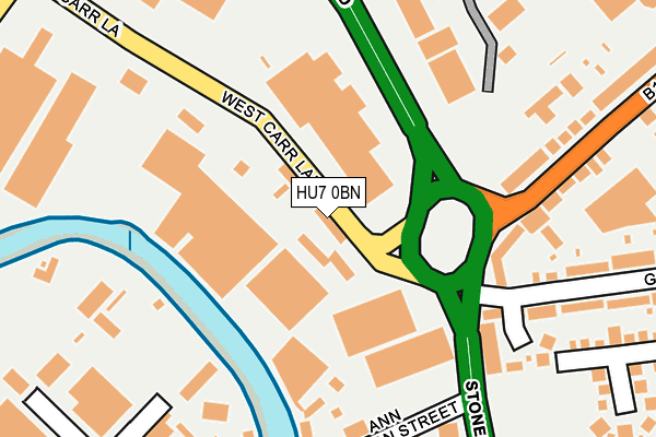 HU7 0BN map - OS OpenMap – Local (Ordnance Survey)