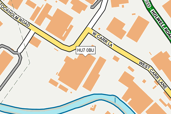 HU7 0BU map - OS OpenMap – Local (Ordnance Survey)