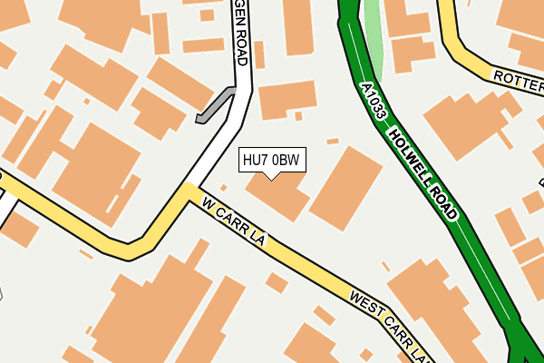 HU7 0BW map - OS OpenMap – Local (Ordnance Survey)