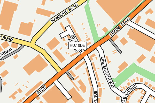 HU7 0DE map - OS OpenMap – Local (Ordnance Survey)