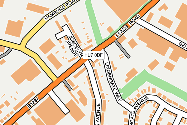 HU7 0DF map - OS OpenMap – Local (Ordnance Survey)