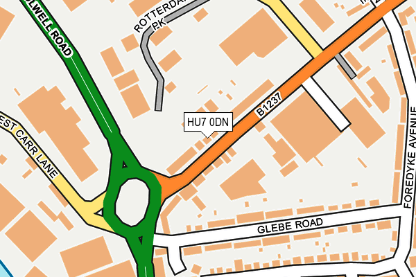 HU7 0DN map - OS OpenMap – Local (Ordnance Survey)
