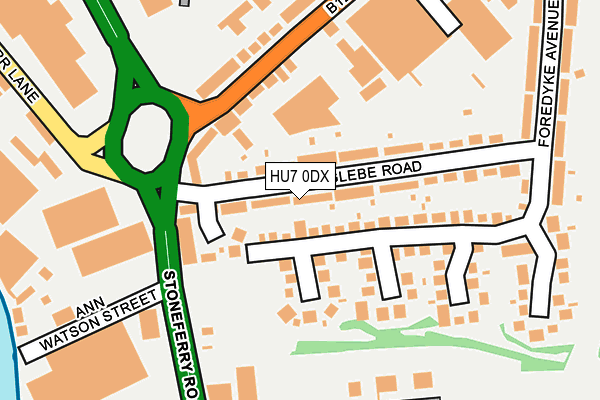 HU7 0DX map - OS OpenMap – Local (Ordnance Survey)