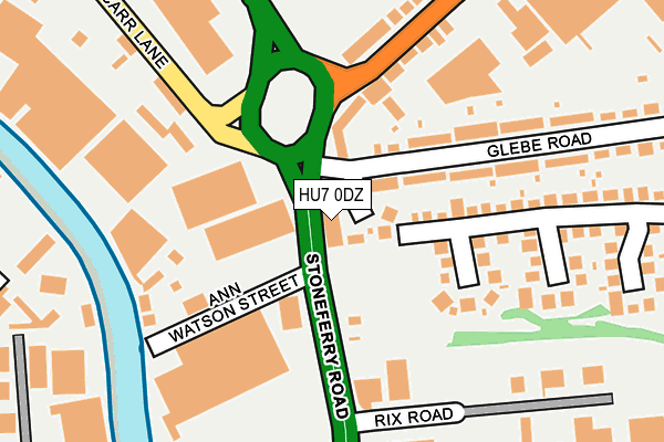 HU7 0DZ map - OS OpenMap – Local (Ordnance Survey)