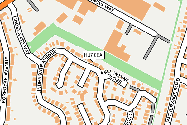 HU7 0EA map - OS OpenMap – Local (Ordnance Survey)