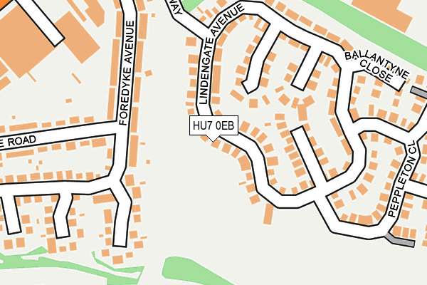 HU7 0EB map - OS OpenMap – Local (Ordnance Survey)