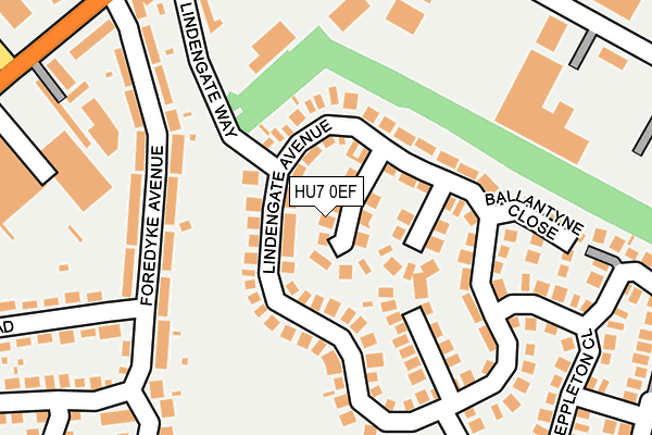 HU7 0EF map - OS OpenMap – Local (Ordnance Survey)