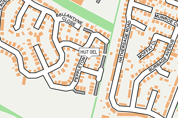 HU7 0EL map - OS OpenMap – Local (Ordnance Survey)