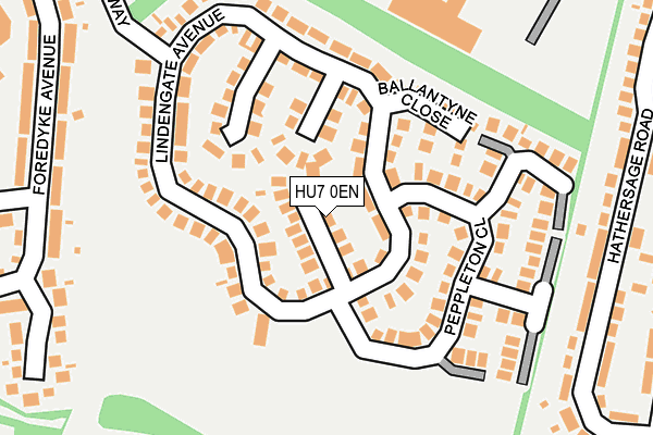 HU7 0EN map - OS OpenMap – Local (Ordnance Survey)