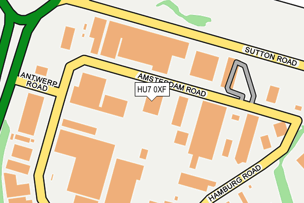 HU7 0XF map - OS OpenMap – Local (Ordnance Survey)