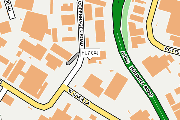 HU7 0XJ map - OS OpenMap – Local (Ordnance Survey)
