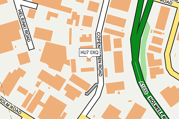 HU7 0XQ map - OS OpenMap – Local (Ordnance Survey)