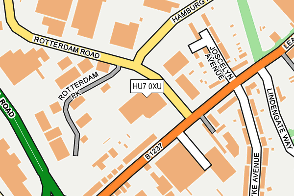 HU7 0XU map - OS OpenMap – Local (Ordnance Survey)