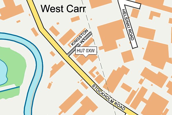 HU7 0XW map - OS OpenMap – Local (Ordnance Survey)