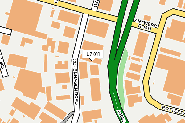 HU7 0YH map - OS OpenMap – Local (Ordnance Survey)