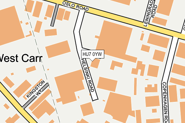 HU7 0YW map - OS OpenMap – Local (Ordnance Survey)