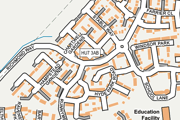 HU7 3AB map - OS OpenMap – Local (Ordnance Survey)