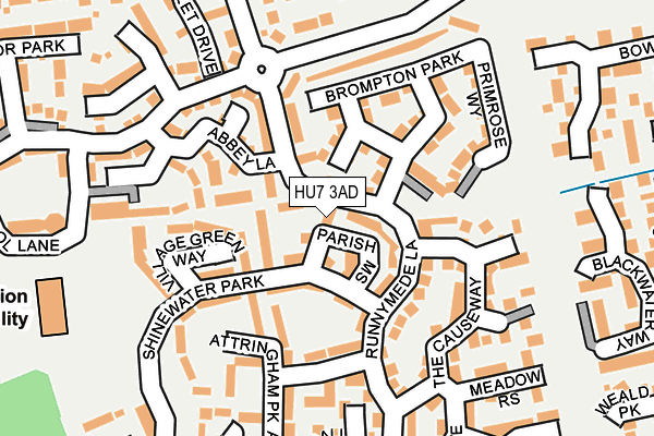 HU7 3AD map - OS OpenMap – Local (Ordnance Survey)