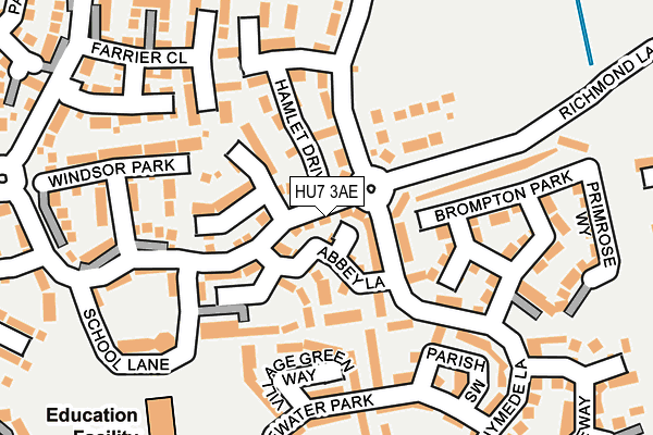 HU7 3AE map - OS OpenMap – Local (Ordnance Survey)