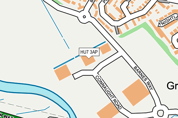 HU7 3AP map - OS OpenMap – Local (Ordnance Survey)