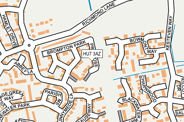 HU7 3AZ map - OS OpenMap – Local (Ordnance Survey)