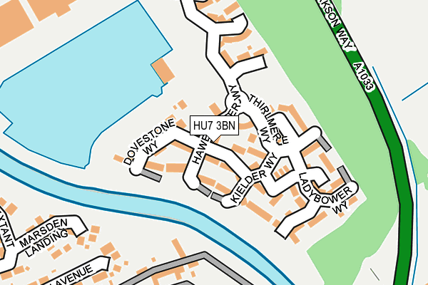 HU7 3BN map - OS OpenMap – Local (Ordnance Survey)