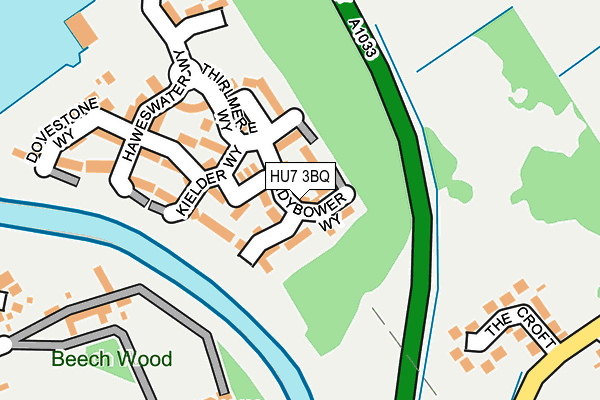 HU7 3BQ map - OS OpenMap – Local (Ordnance Survey)