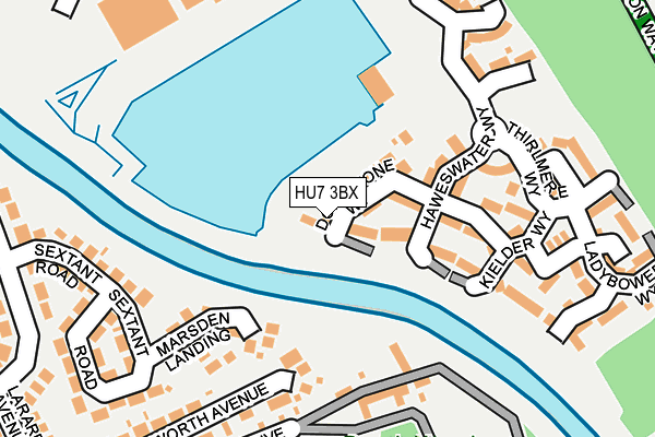 HU7 3BX map - OS OpenMap – Local (Ordnance Survey)