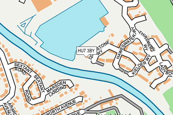 HU7 3BY map - OS OpenMap – Local (Ordnance Survey)