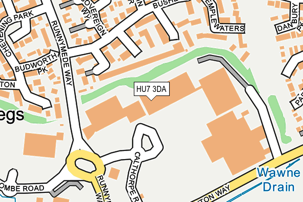 HU7 3DA map - OS OpenMap – Local (Ordnance Survey)