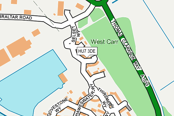 HU7 3DE map - OS OpenMap – Local (Ordnance Survey)