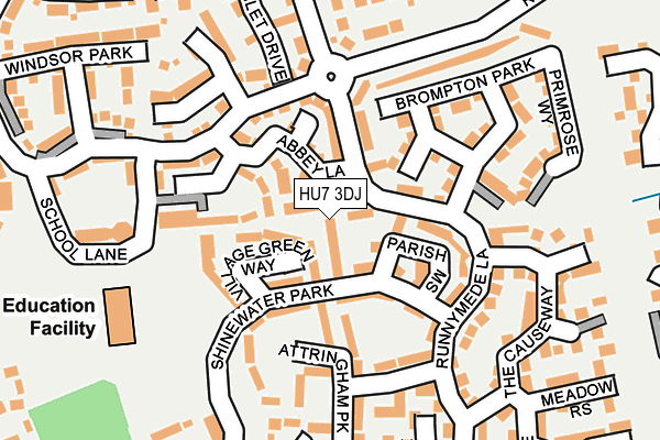 HU7 3DJ map - OS OpenMap – Local (Ordnance Survey)