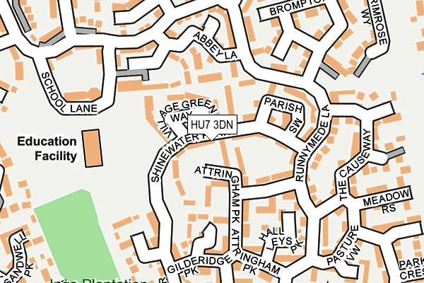 HU7 3DN map - OS OpenMap – Local (Ordnance Survey)