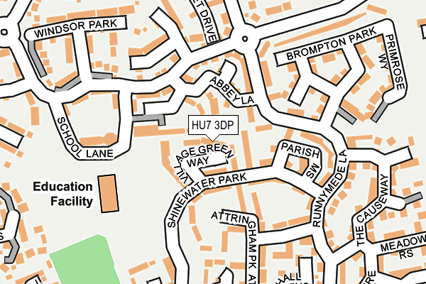 HU7 3DP map - OS OpenMap – Local (Ordnance Survey)