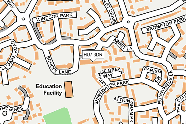 HU7 3DR map - OS OpenMap – Local (Ordnance Survey)