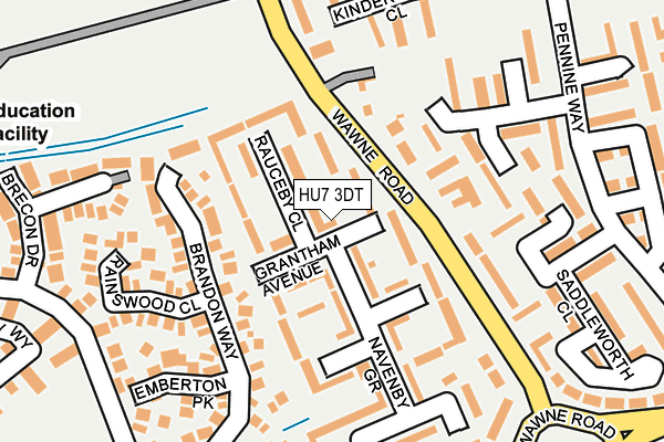 HU7 3DT map - OS OpenMap – Local (Ordnance Survey)