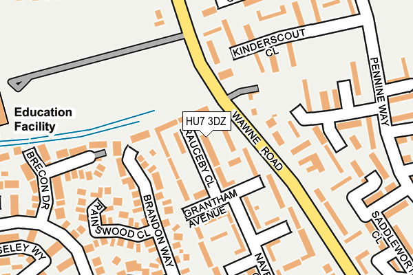 HU7 3DZ map - OS OpenMap – Local (Ordnance Survey)