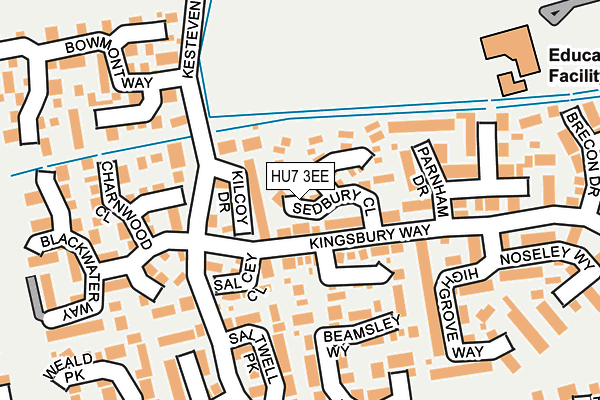 HU7 3EE map - OS OpenMap – Local (Ordnance Survey)