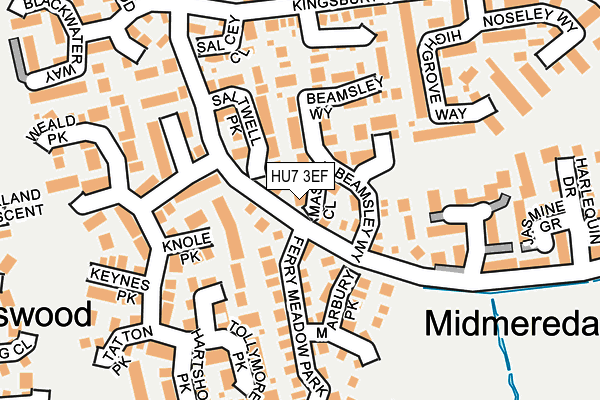 HU7 3EF map - OS OpenMap – Local (Ordnance Survey)