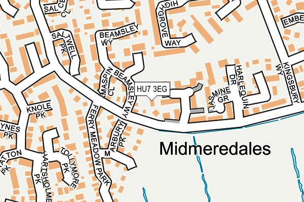 HU7 3EG map - OS OpenMap – Local (Ordnance Survey)