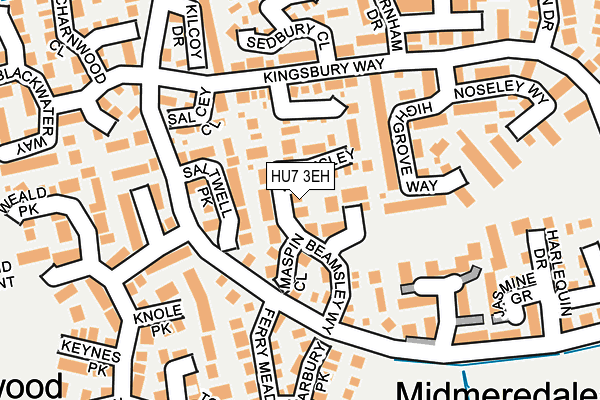 HU7 3EH map - OS OpenMap – Local (Ordnance Survey)