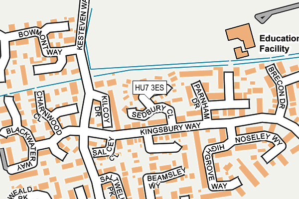 HU7 3ES map - OS OpenMap – Local (Ordnance Survey)