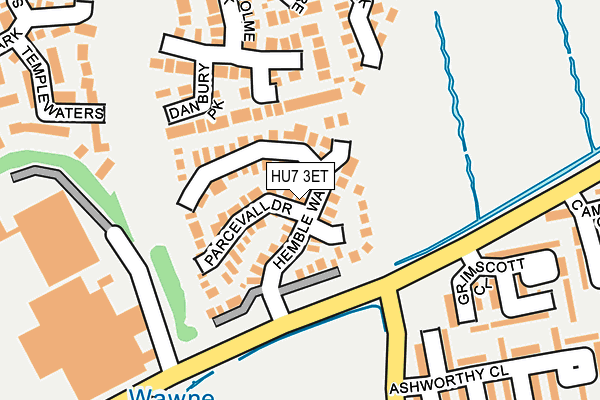 HU7 3ET map - OS OpenMap – Local (Ordnance Survey)