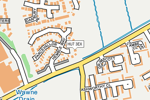HU7 3EX map - OS OpenMap – Local (Ordnance Survey)