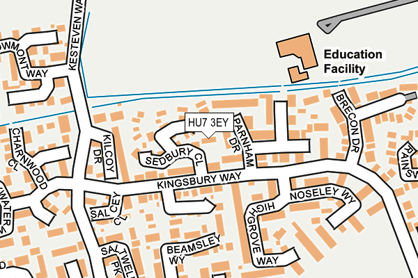HU7 3EY map - OS OpenMap – Local (Ordnance Survey)