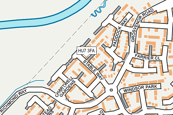 HU7 3FA map - OS OpenMap – Local (Ordnance Survey)