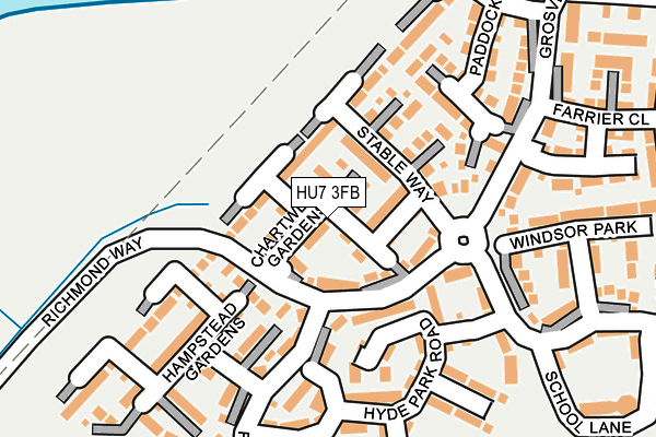 HU7 3FB map - OS OpenMap – Local (Ordnance Survey)