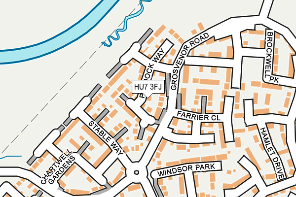 HU7 3FJ map - OS OpenMap – Local (Ordnance Survey)