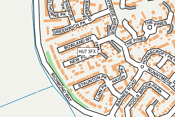 HU7 3FX map - OS OpenMap – Local (Ordnance Survey)