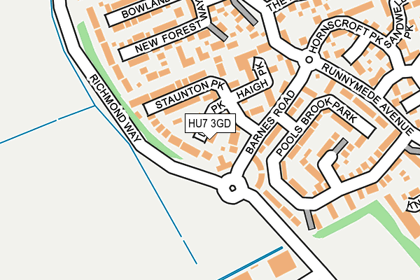 HU7 3GD map - OS OpenMap – Local (Ordnance Survey)